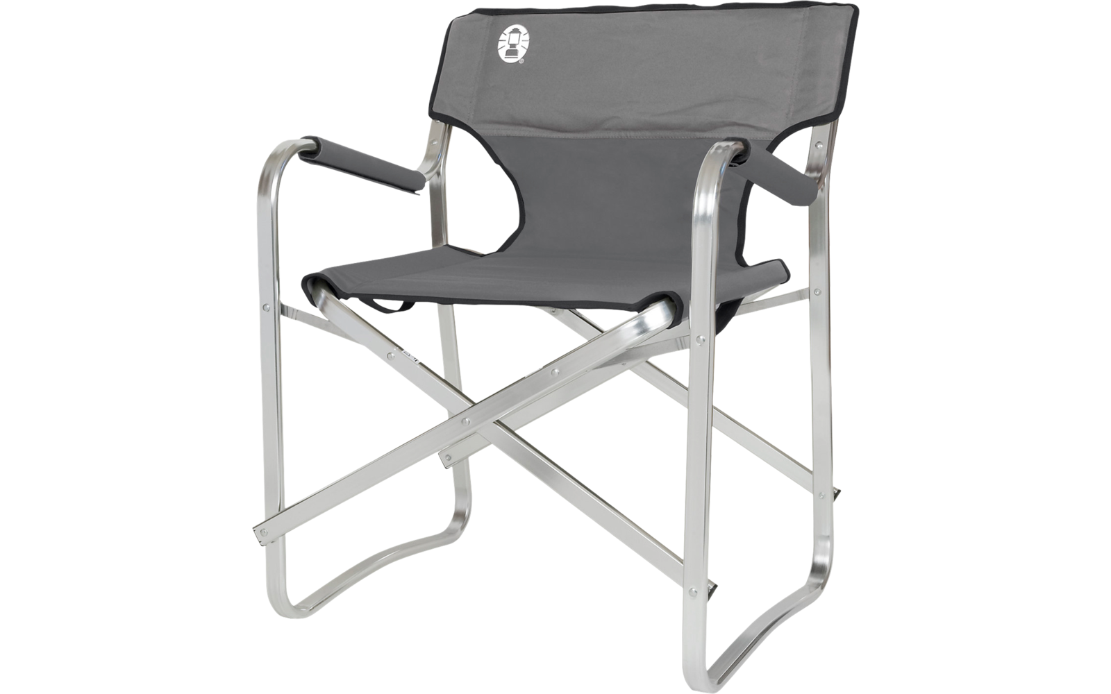 Coleman Deck Chair Klappbarer Campingstuhl Aluminium silber mit Tisch