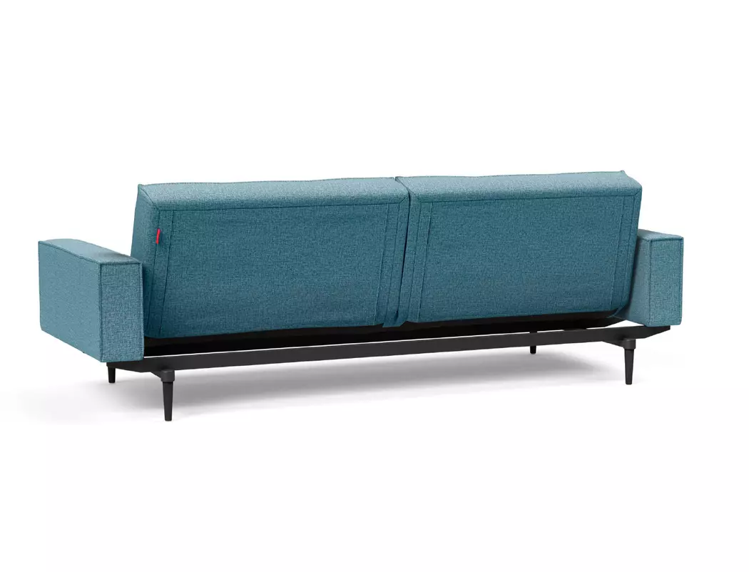 Schlafsofa mit Armlehnen Splitback Styletto schwarz