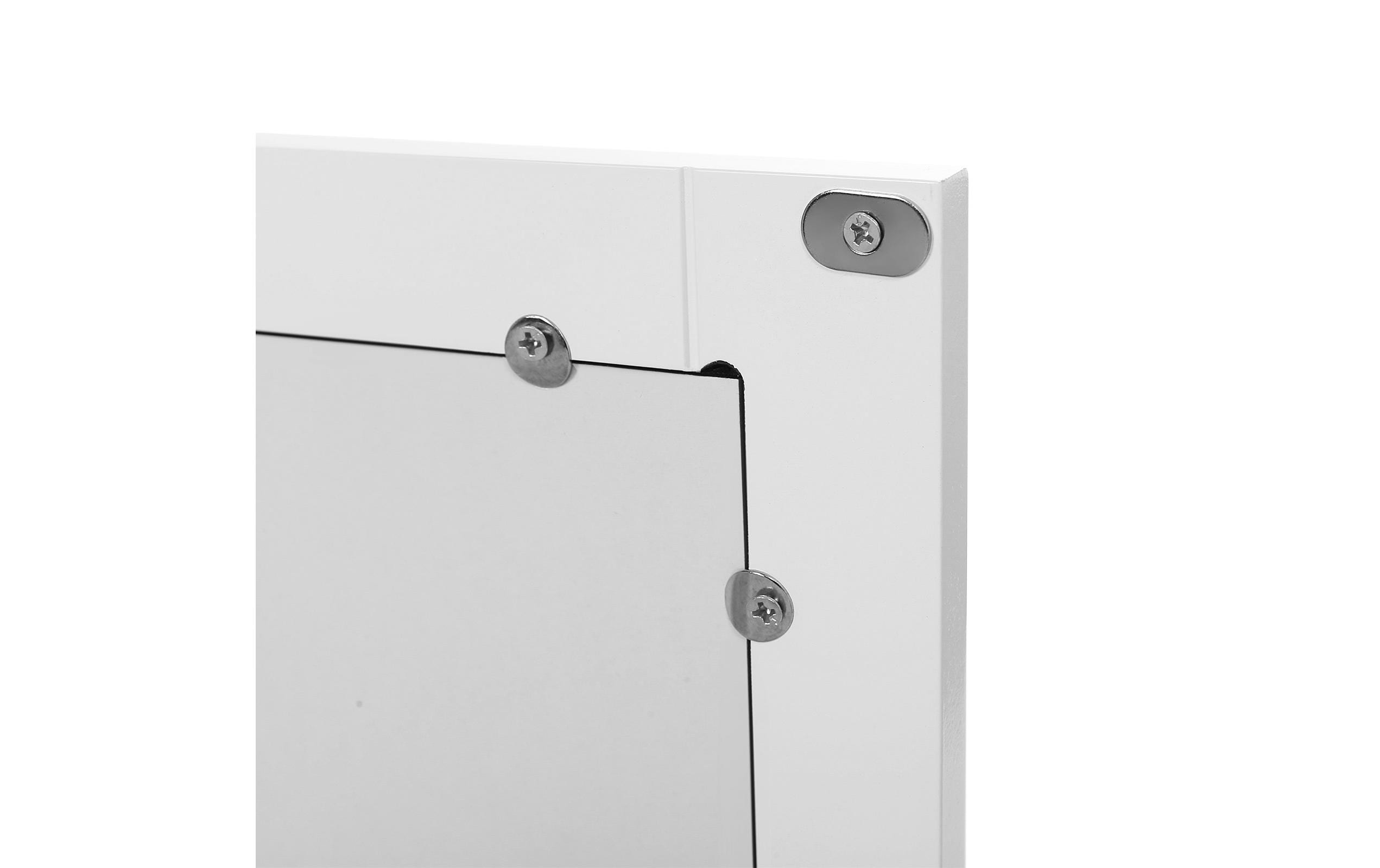 Spiegelkabinett, 56 x 13 x 58 cm, WeissSpiegelschrank mit Doppeltür