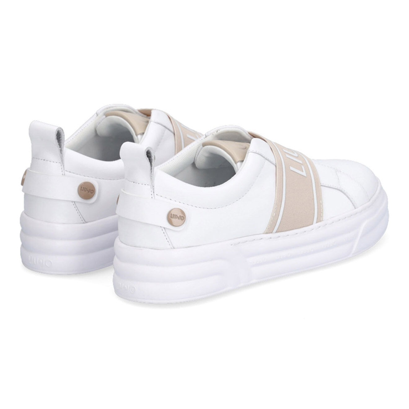 Liu-Jo Sneakers en Cuir Ulisa blanc/beige