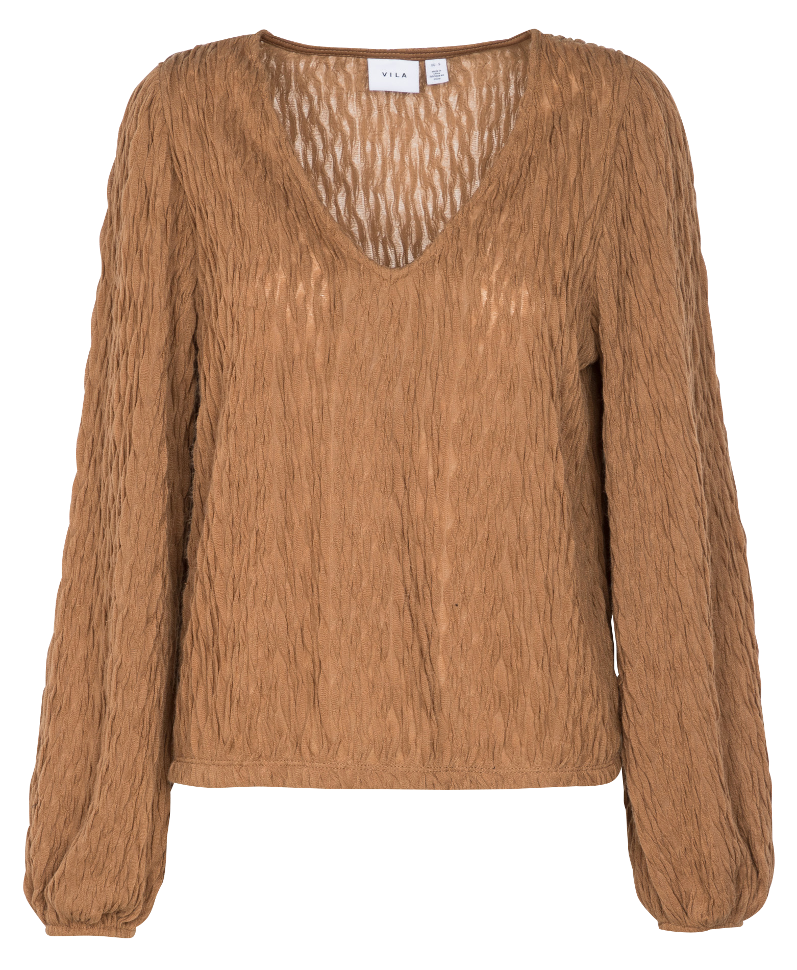 Top col V texturé | Marron