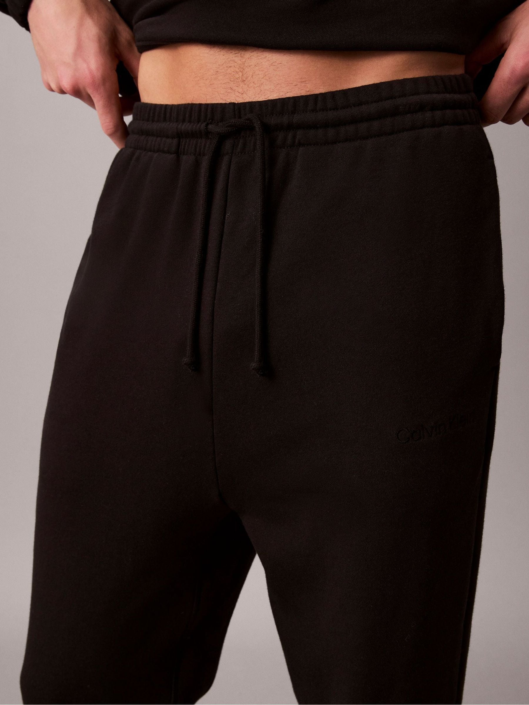 Zwart - Calvin Klein Cotton Terry Blend Lounge Joggers
