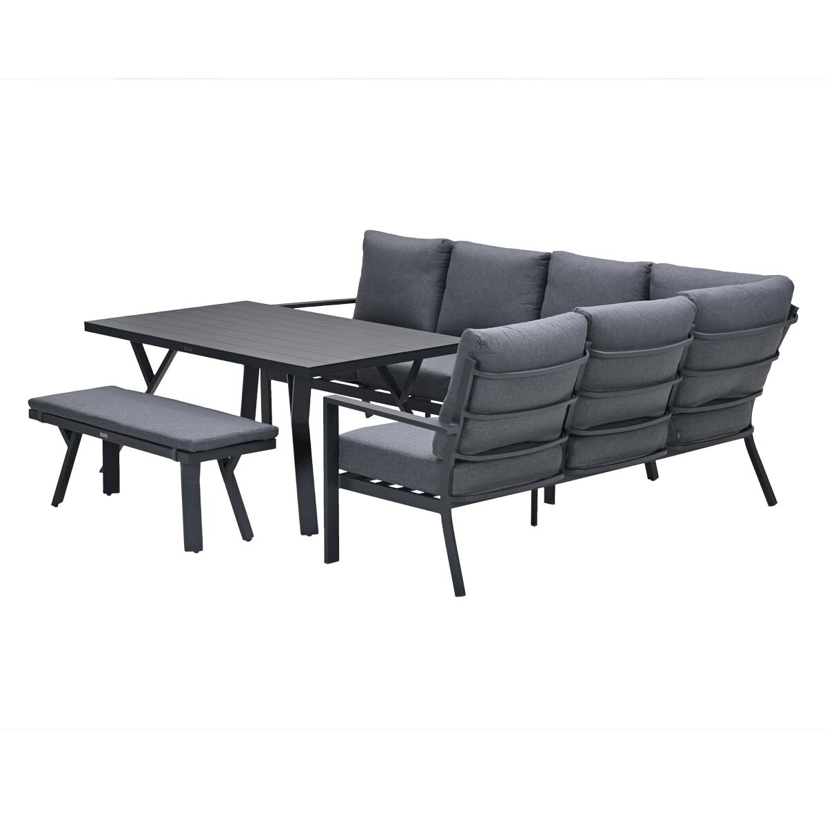 Garden Impressions Senja grey - 4-delig - R - loungediningset