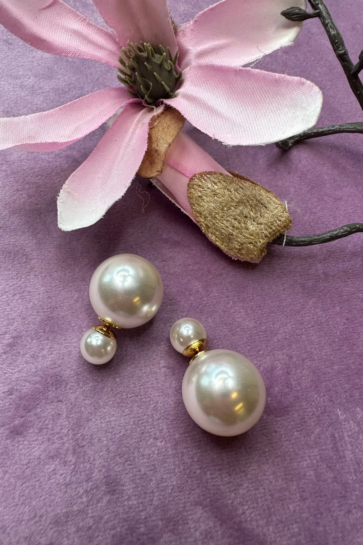 Mellow Moon Behind Ear Pearl Earring