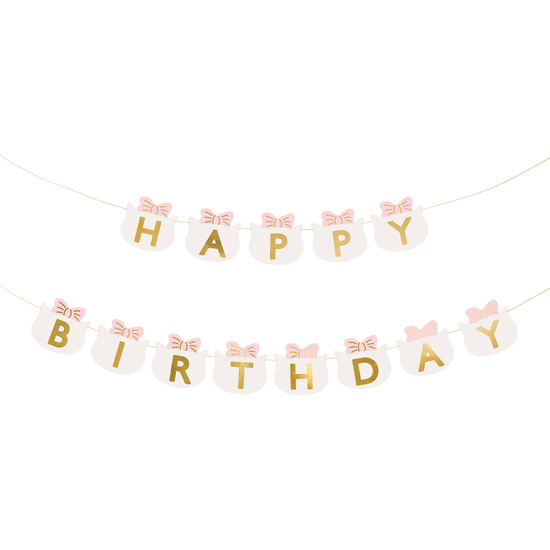 Partydeco Girlande Happy Birthday Kätzchen