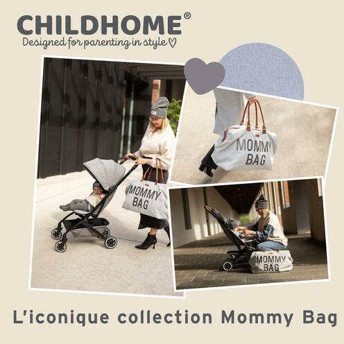 Mommy Bag Sac à langer Canvas Grey - CHILDHOME