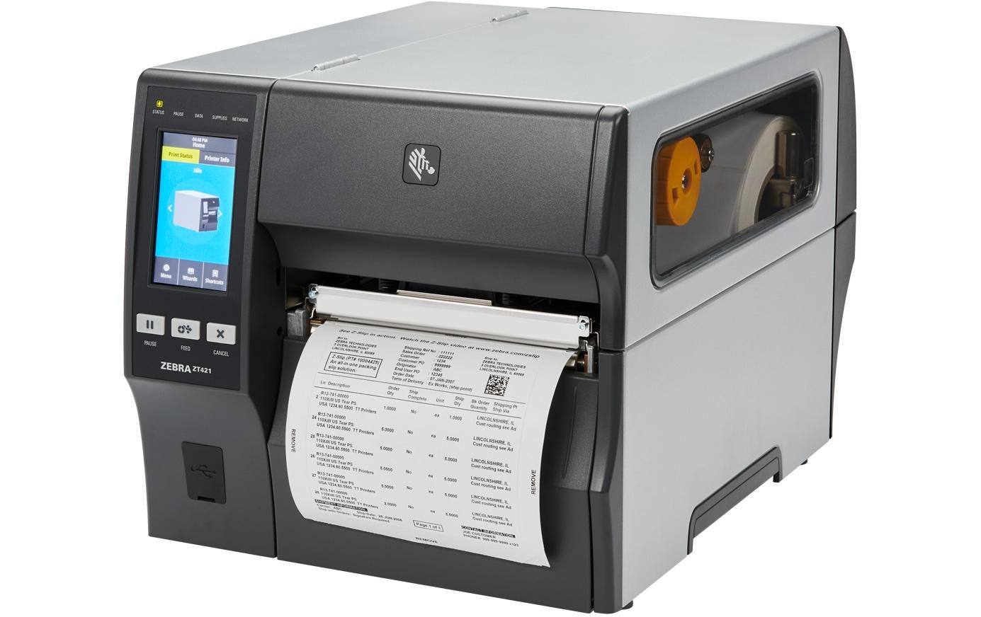 Thermodrucker ZT421 300 dpi TT Cutter<br>Industrieller Etikettendrucker