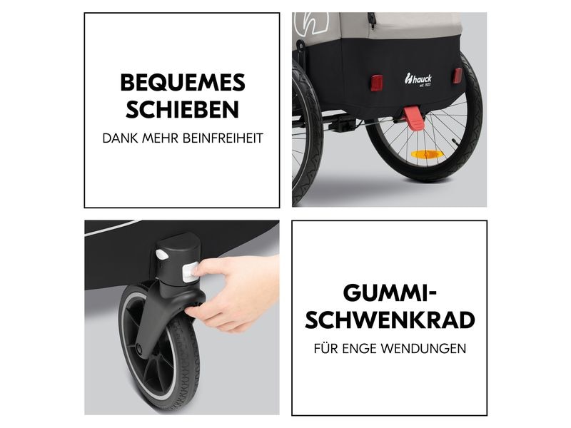 Hauck Veloanhänger Dryk Duo Plus Schwarz Veloanhänger für 2 Kinder