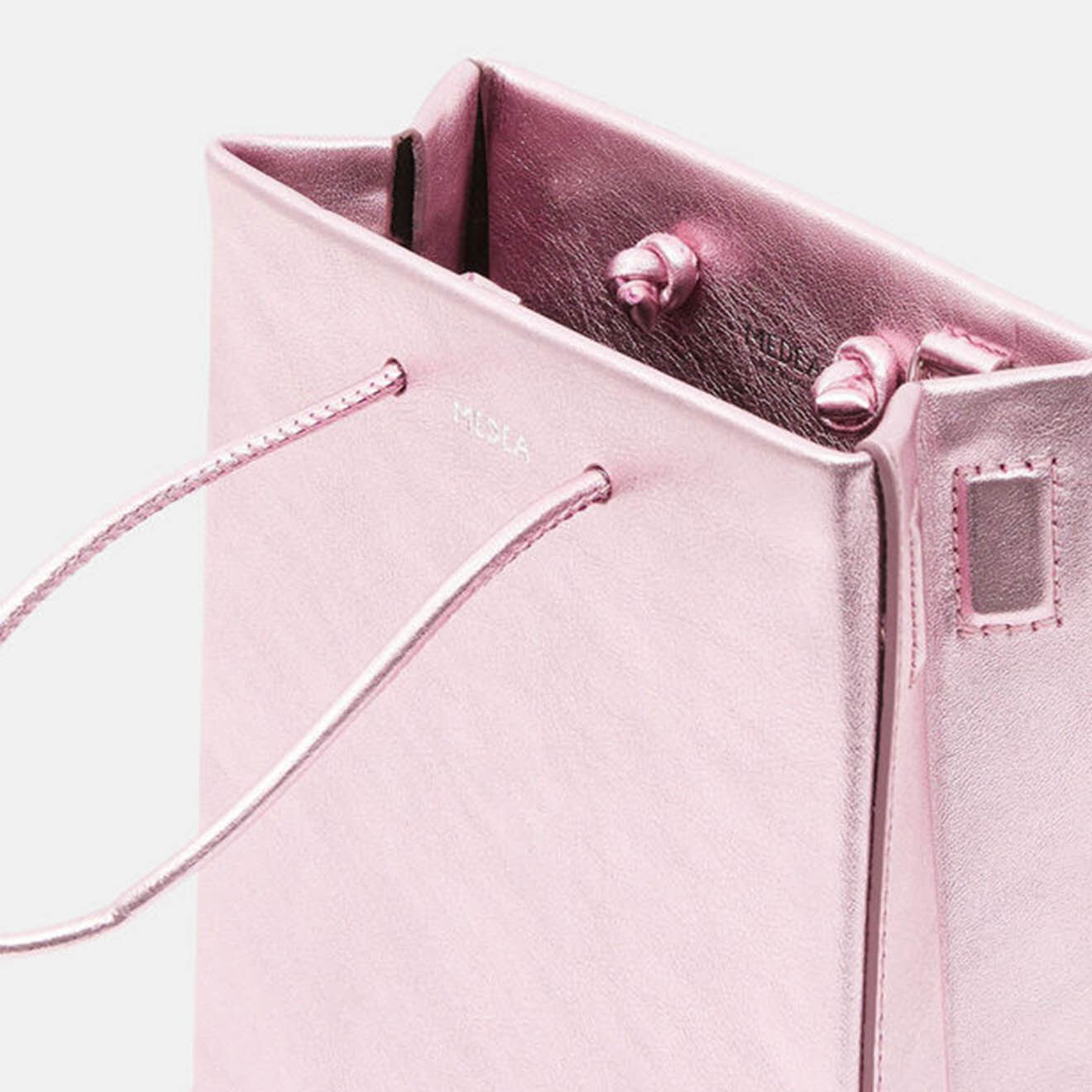 Medea Petit sac à main en Cuir rose métallisé - 14.5x16.5x9 cm