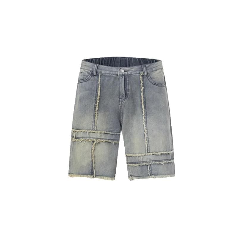 Zentrus - Mid Rise Washed Denim Shorts