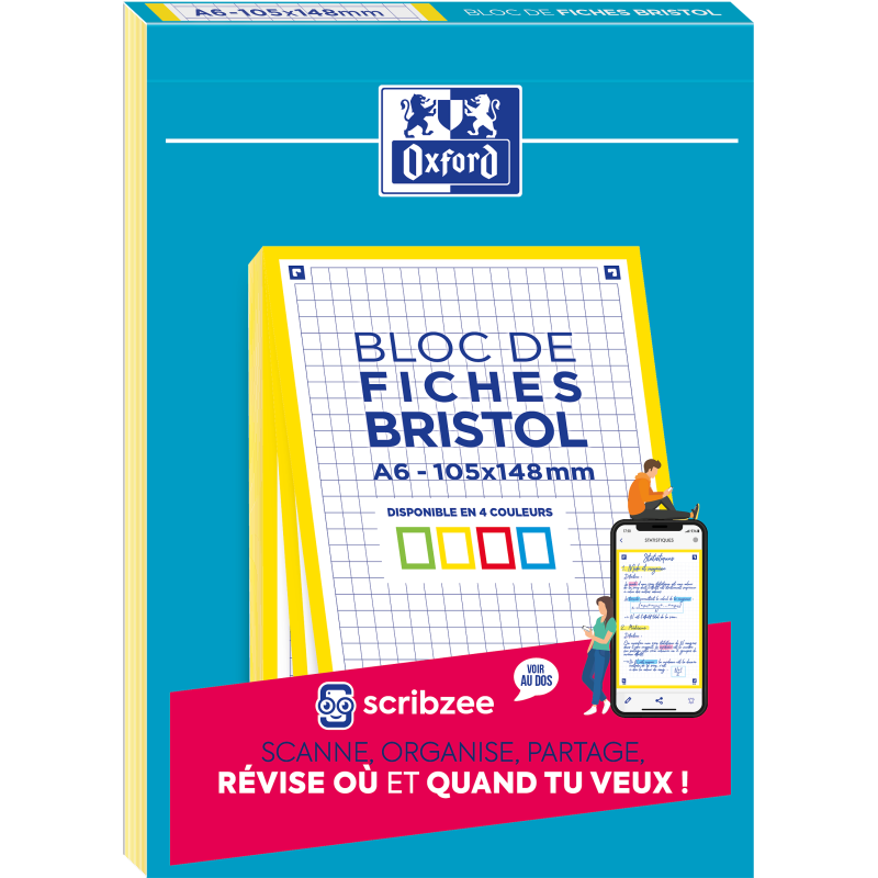 Bloc Bristol Oxford 105X148 30 Fiches Non Perforees Q5/5