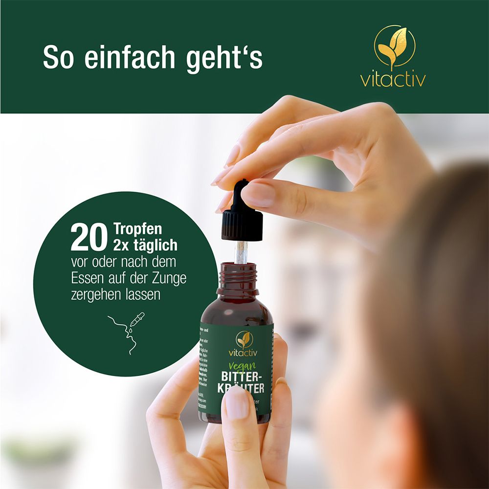 Vitactiv Bitterkräuter Tropfen ohne Alkohol