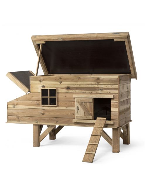Voldux Kippenhok Finn - Dierenverblijf - 190x88x110 cm Bruin