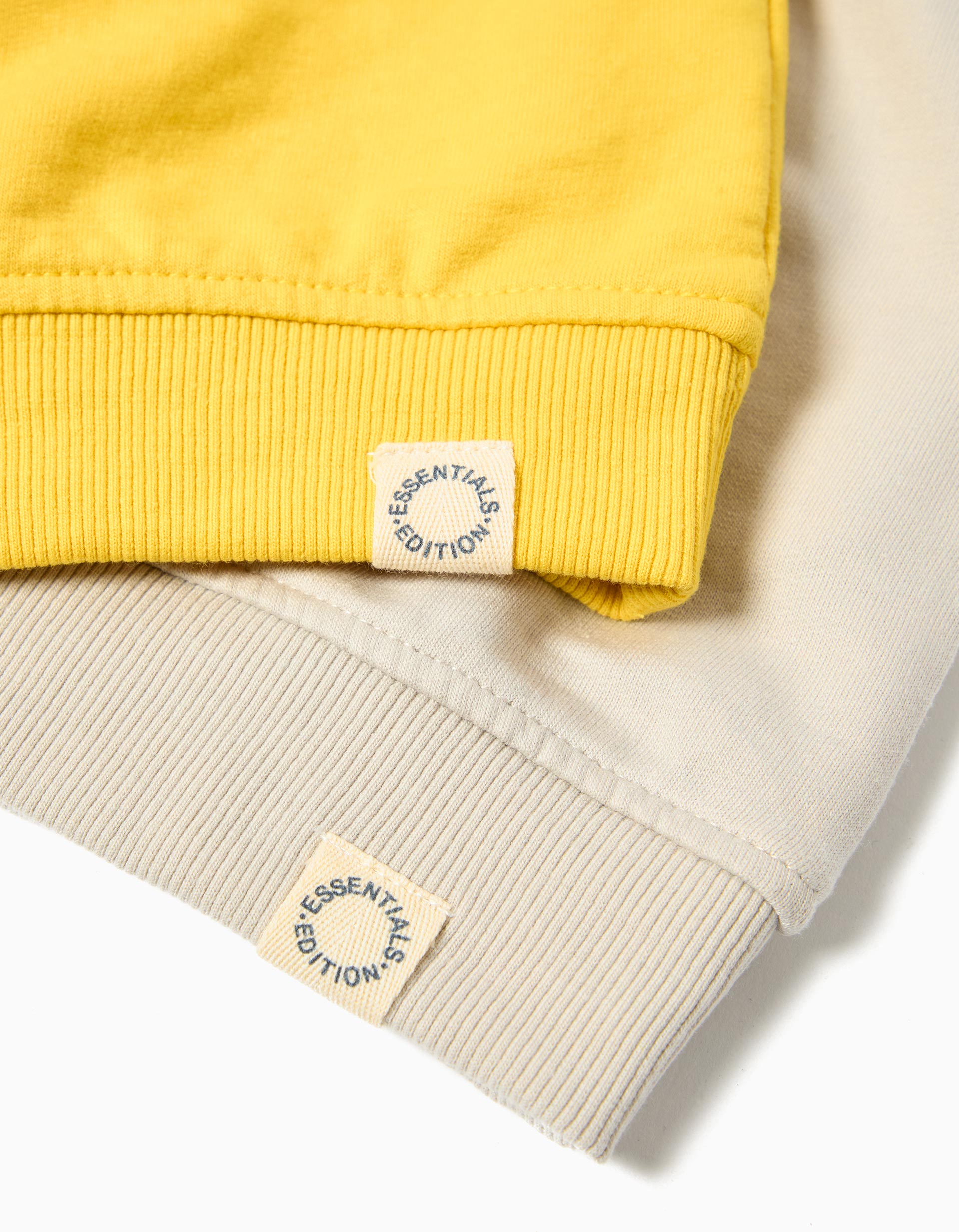 Pack 2 Sweatshirts de Felpa, Menino, Amarelo Claro