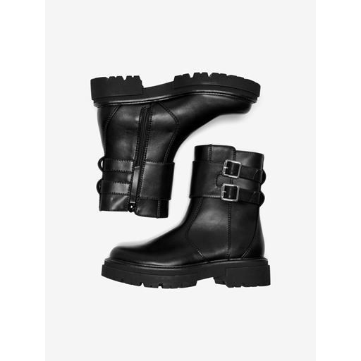 ONLY Trinity-7 Double Buckle Støvler, Black, 38
