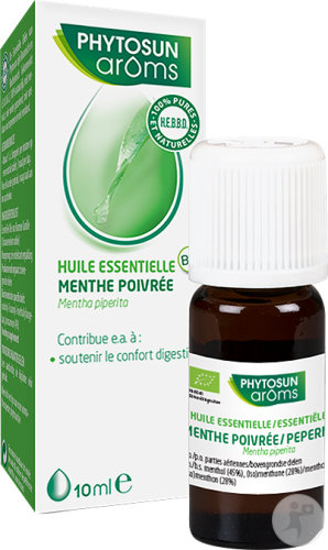 Phytosun Arôms Huile Essentielle Menthe Poivrée Bio Confort Digestif Flacon 10ml