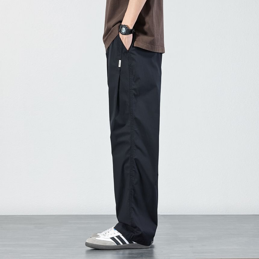 Nataro - Halfhoge effen rechte broek