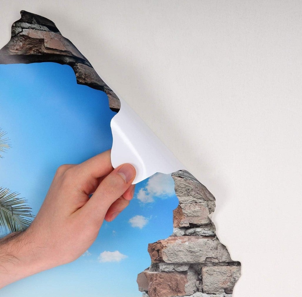 3D muursticker Noorderlicht WS16033_60x50 cm Kerstdecoratie voor aan de muur