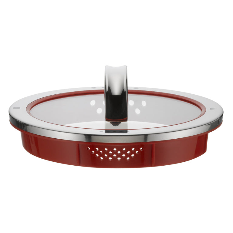 WMF Function 4 Kookpan hoog met deksel - Ã160mm - Rood