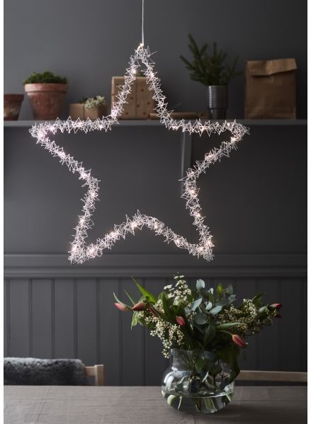 Kerstverlichting - LED Ster - 60 cm - Timerfunctie - 3 m Kabel met Schakelaar
