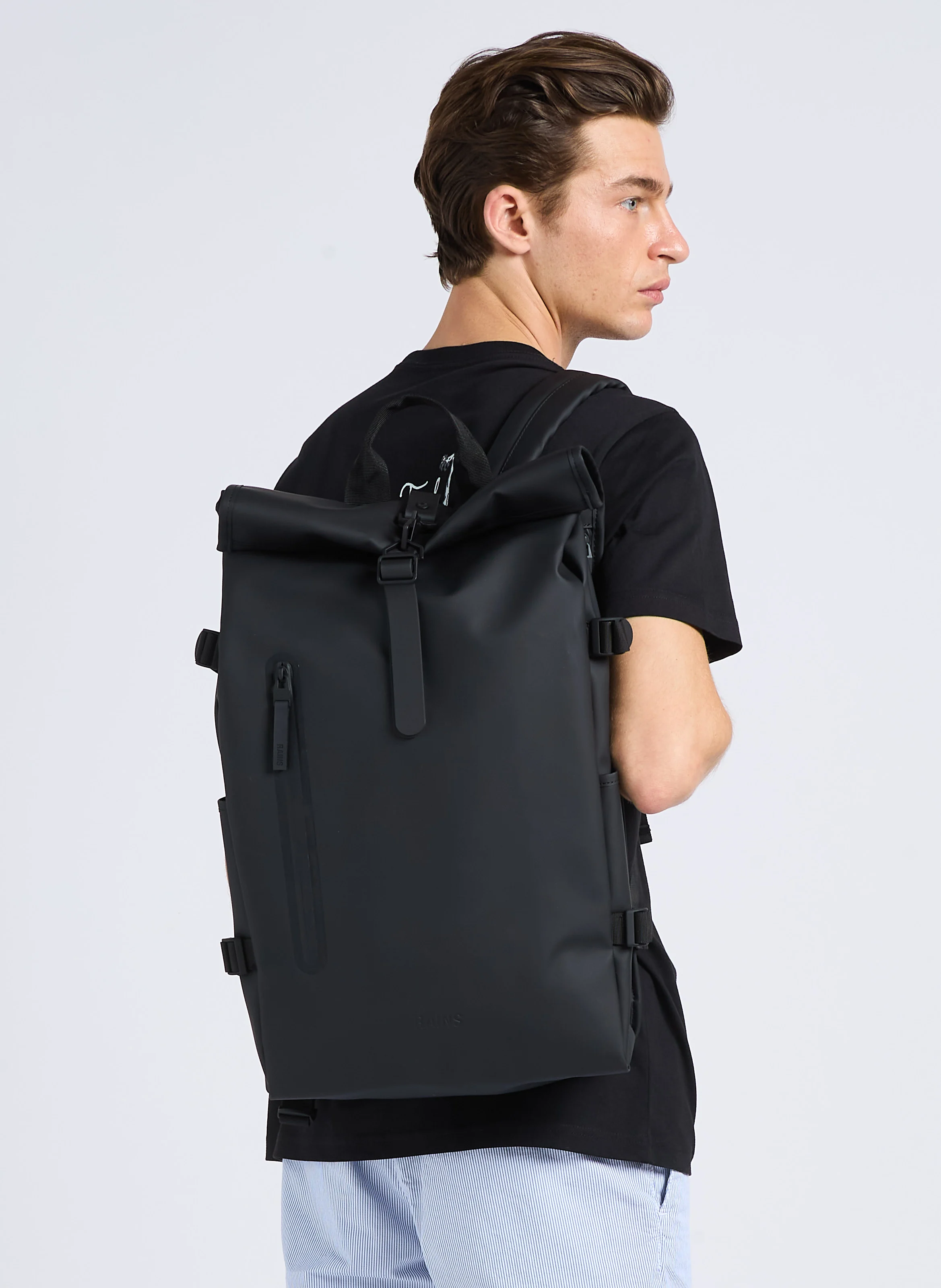 Sac à dos roll-top imperméable| Noir