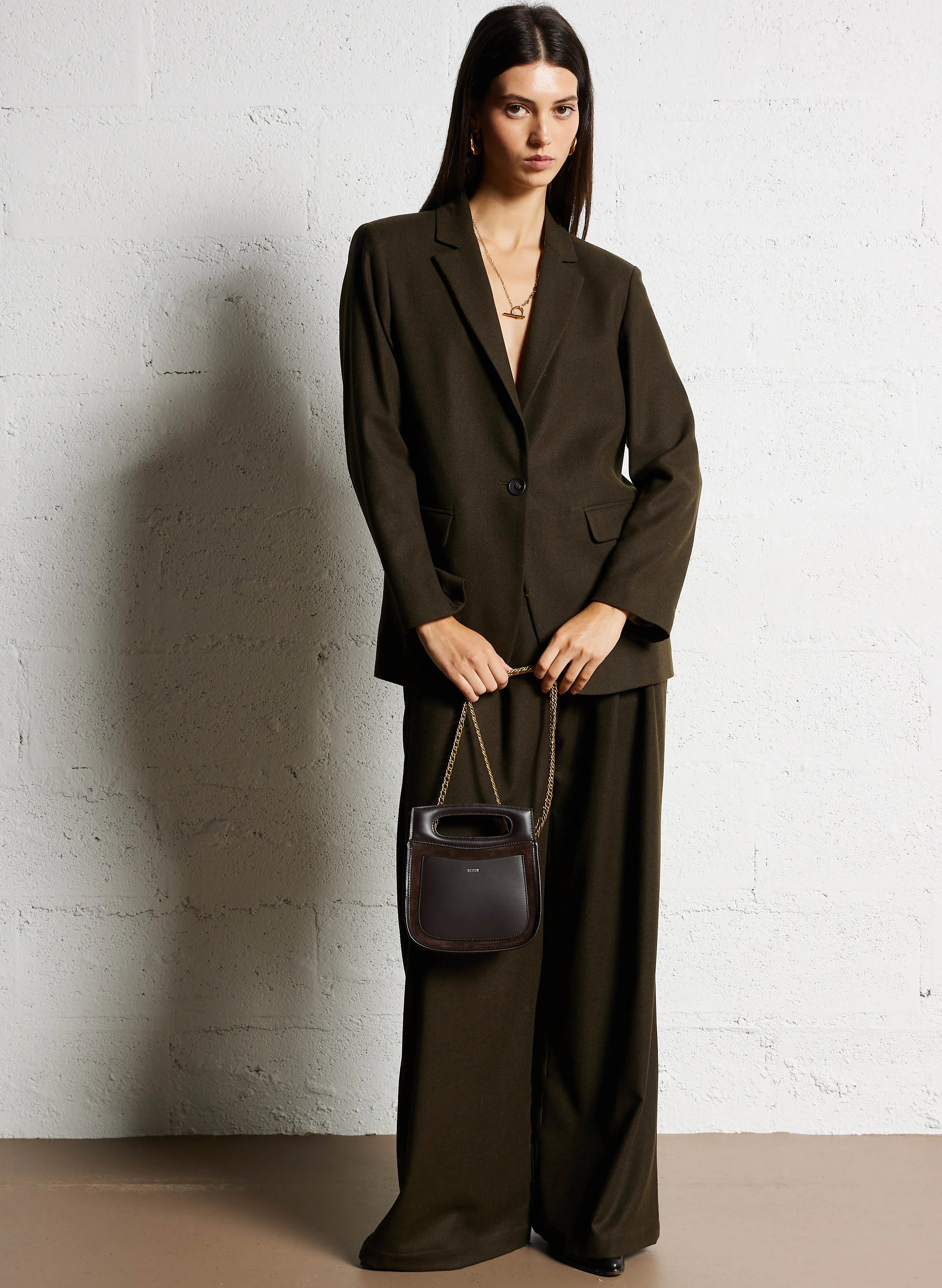 CHERI MINI - Sac à main en cuir | Marron