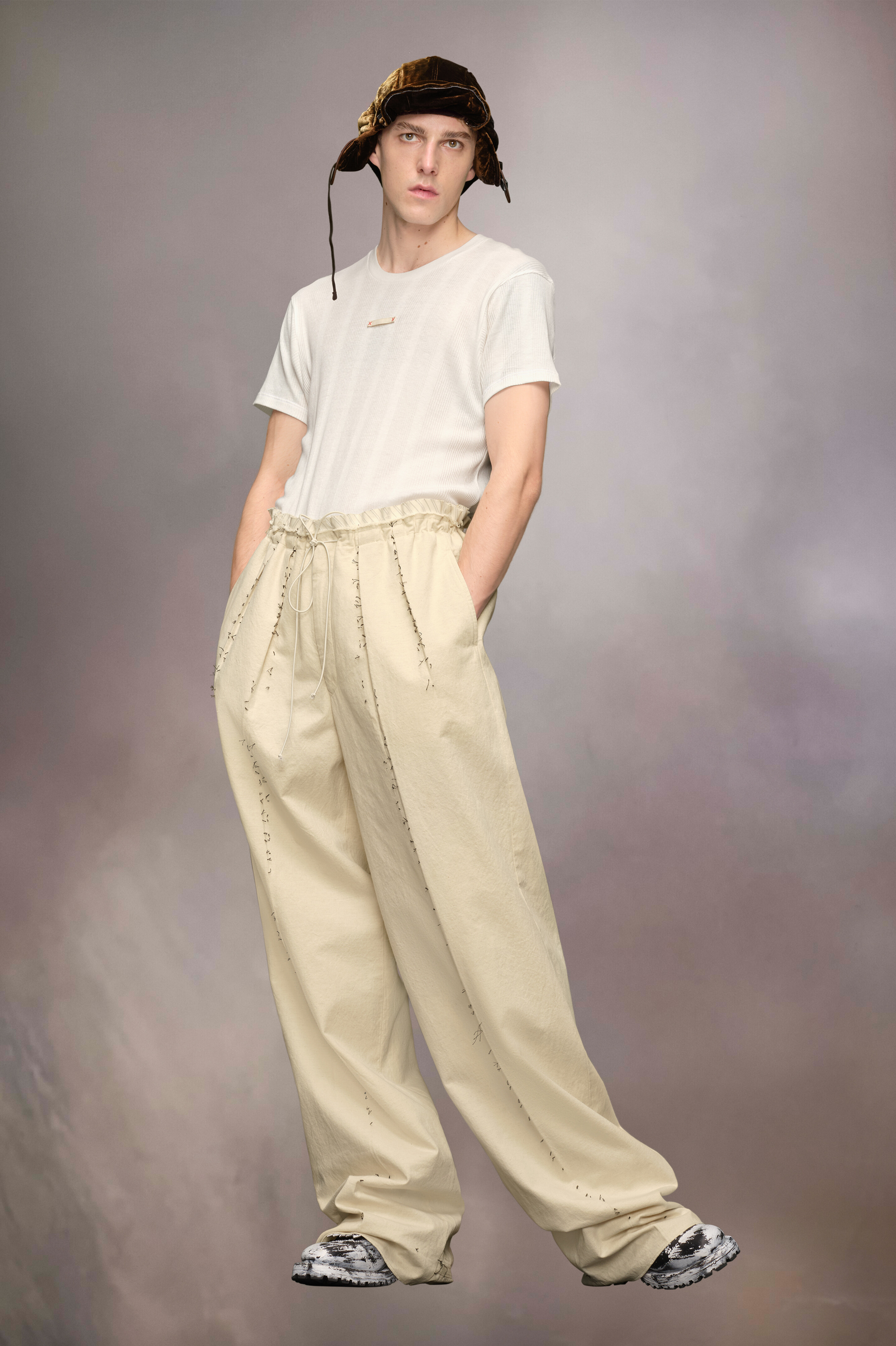 Pantalon Work-in-progress Ecru