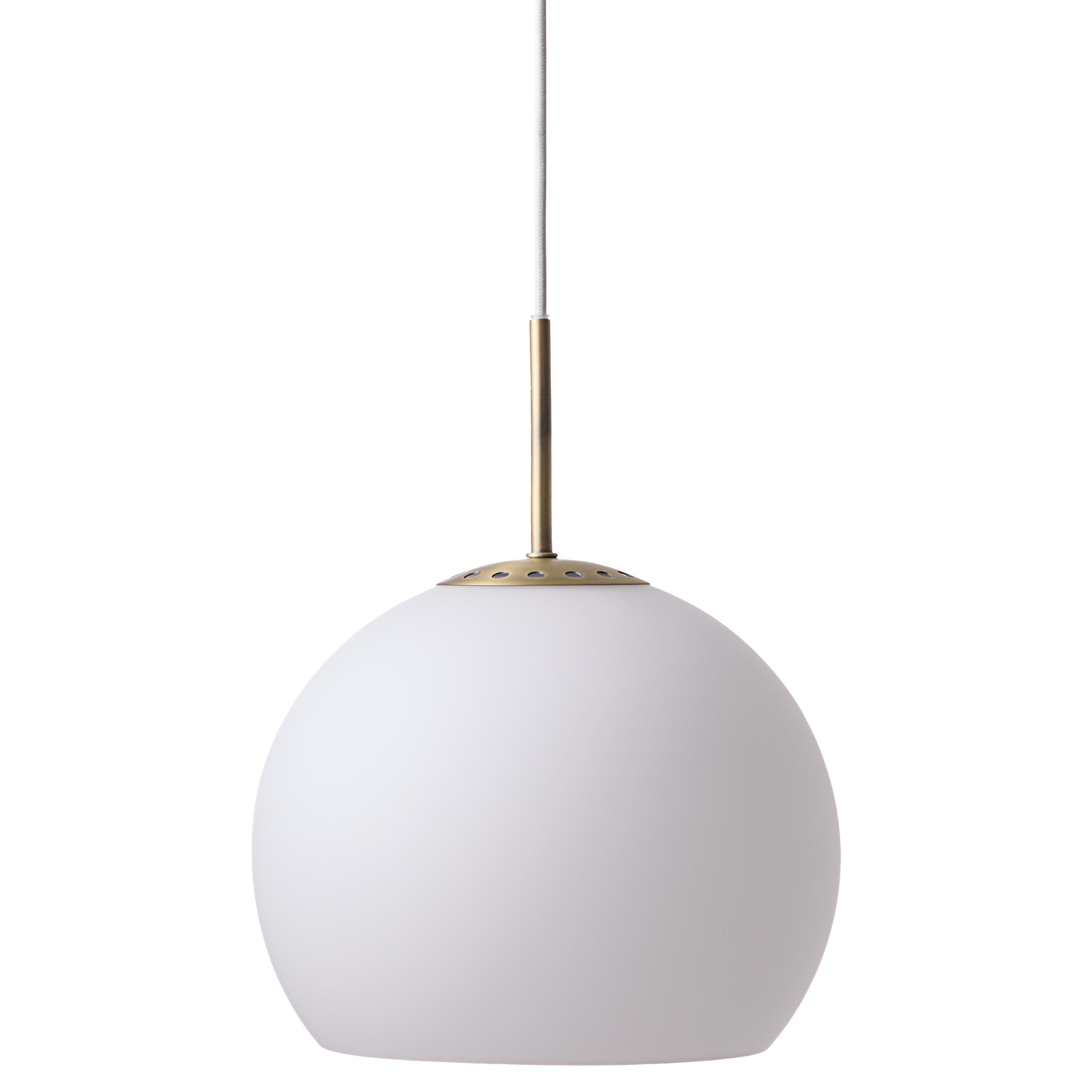 Ball glass hanglamp Ã18 Matt White