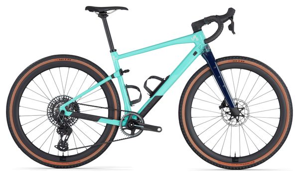 Vélo de Gravel BMC URS 01 Three Sram Force eTap AXS / X0 Eagle AXS 12V 700 mm Bleu Vert Minty Aqua 2024
