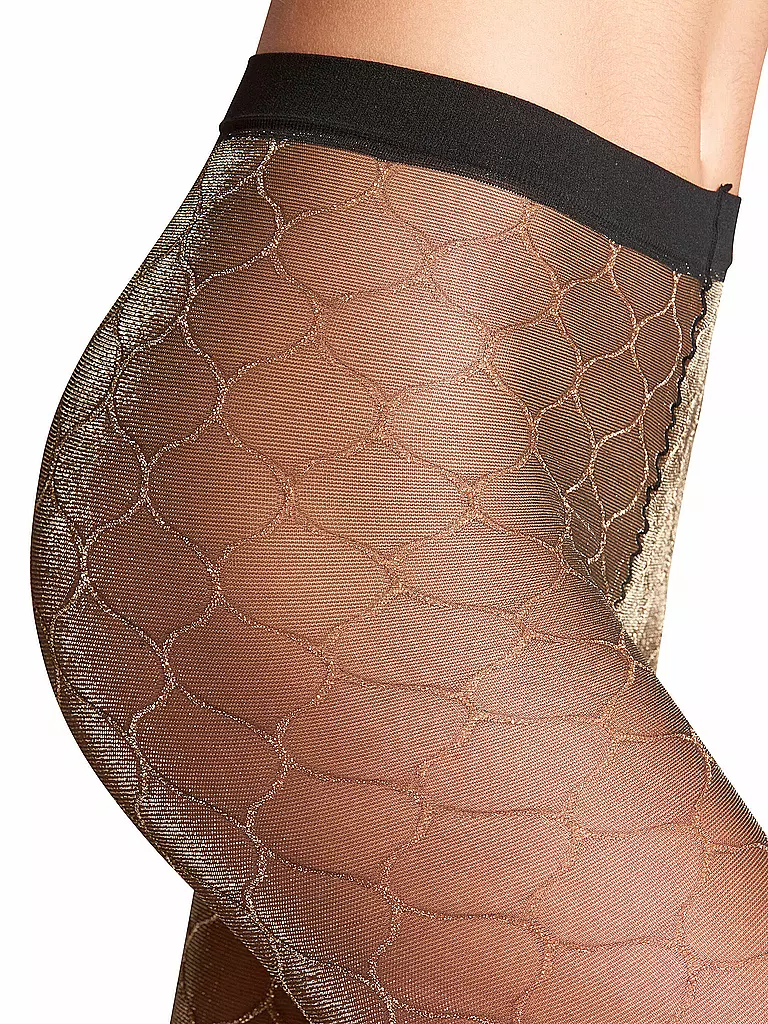 FALKE Damen Feinstrumpfhose FASCINATION bl / gold schwarz