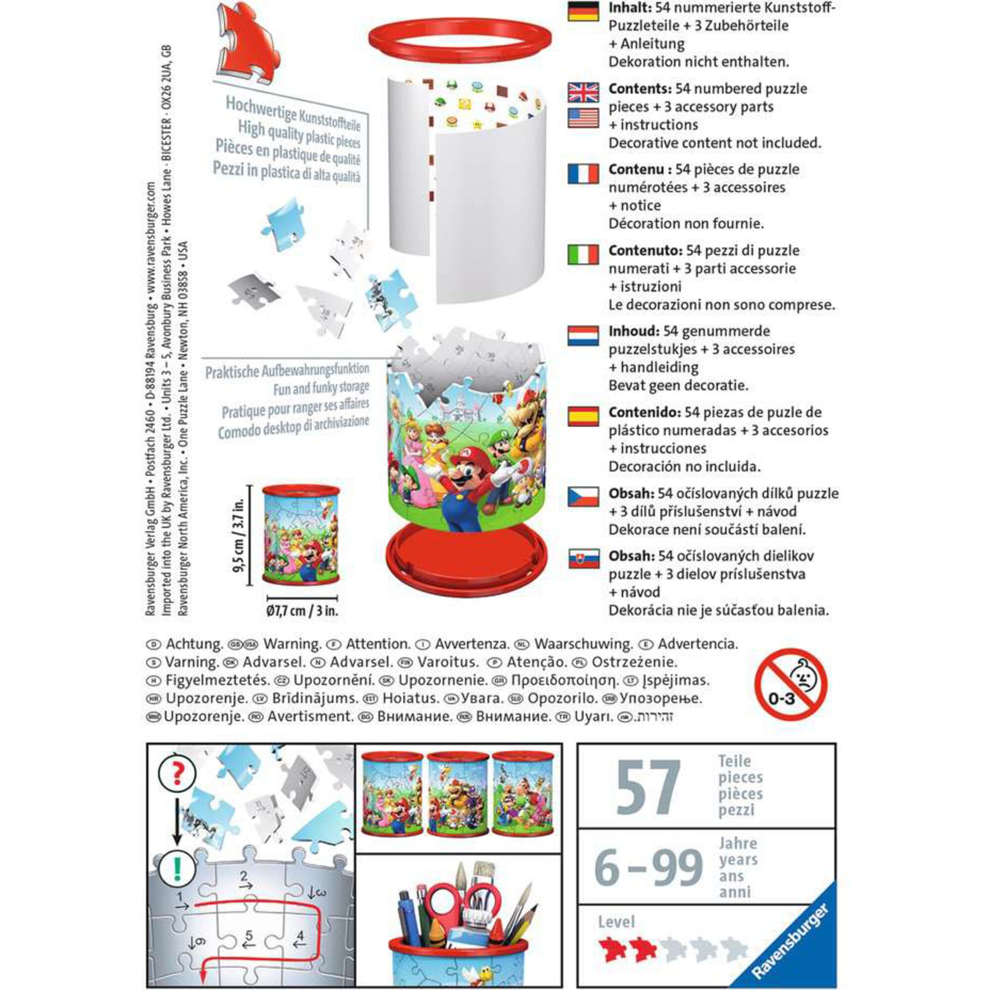Ravensburger Puzzle 3D Puzzle Utensilo Super Mario