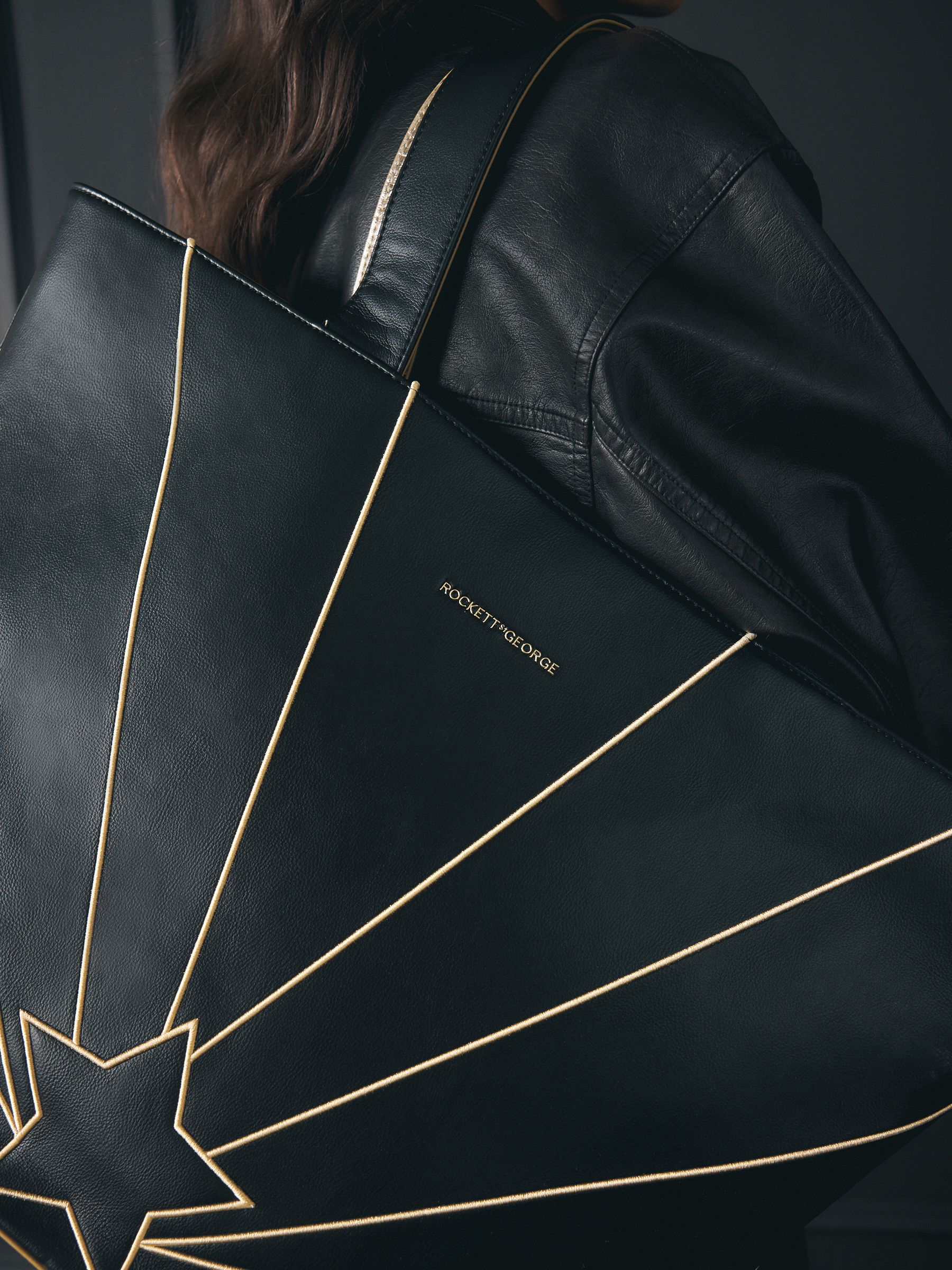 Rockett St George Gold Star Large Tote Bag