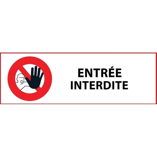 Panneau - Accès interdit aux personnes - P001 - ISO 7010