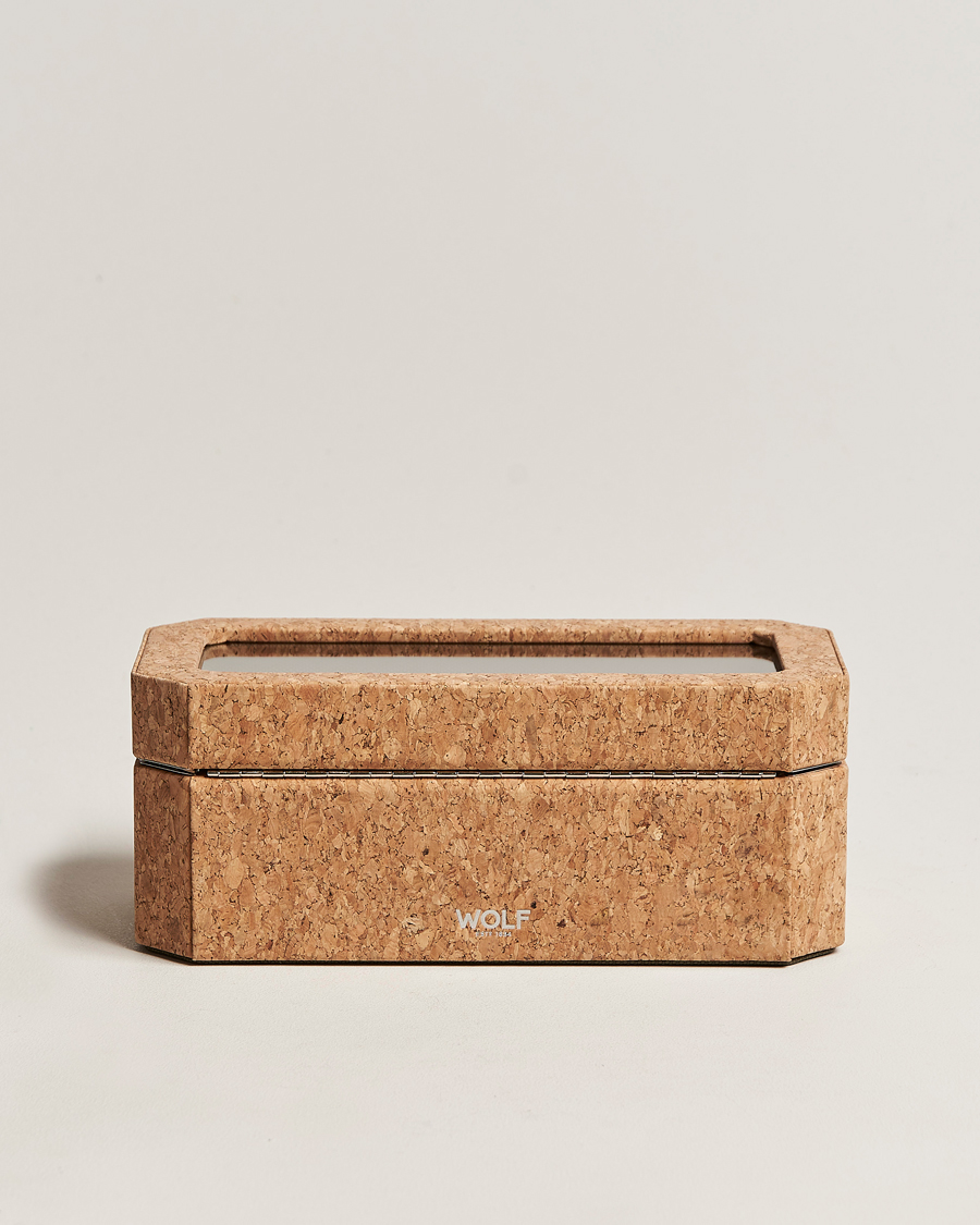 WOLF Cortica 4 Piece Watch Box Cork