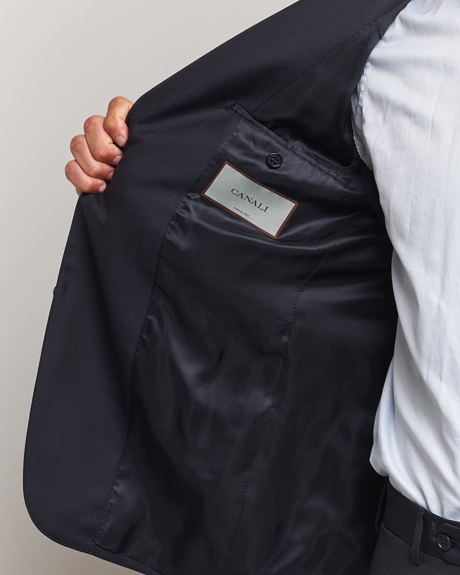 Canali Super 130s Wool Capri Suit Navy