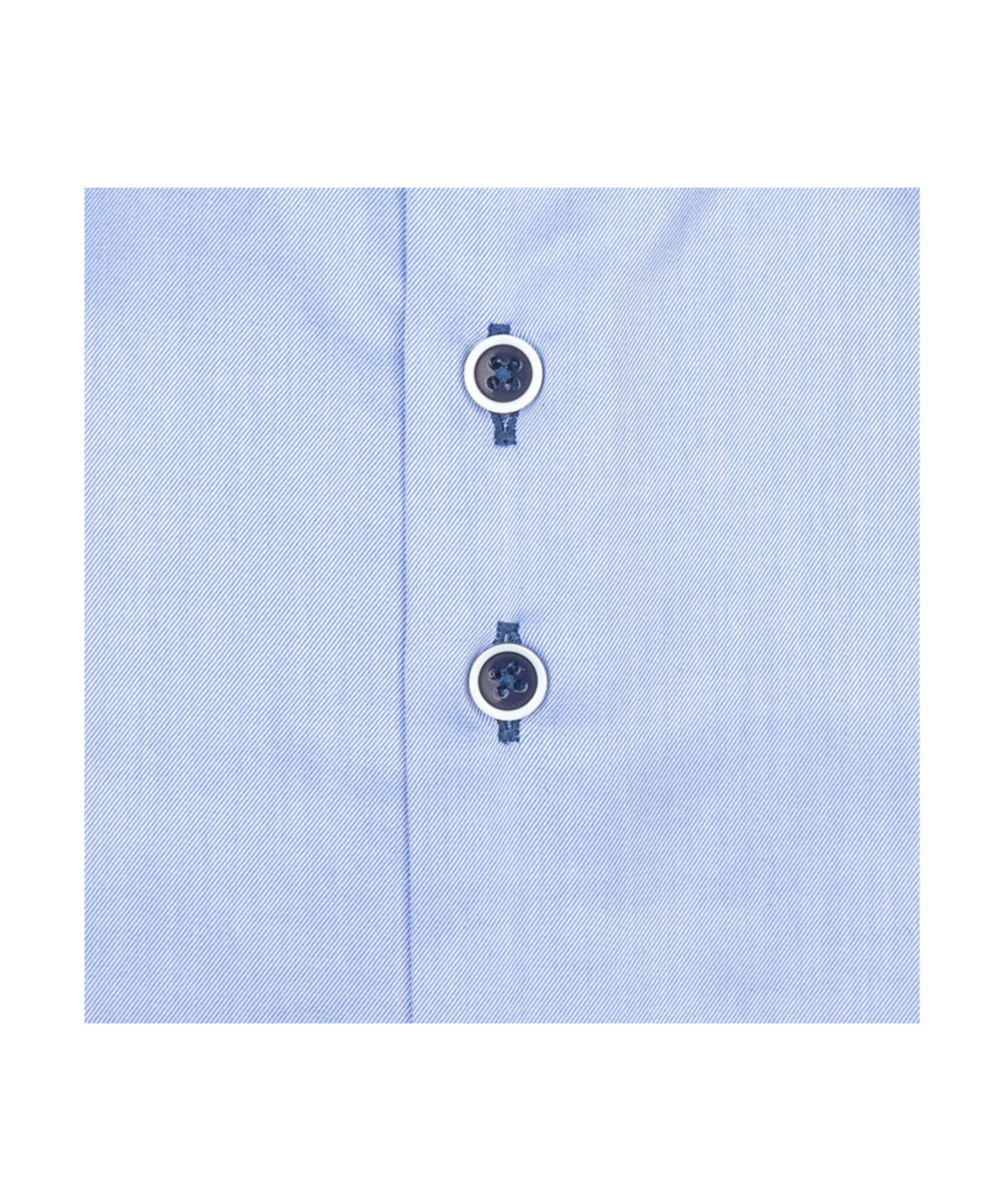 R2 Amsterdam Heren overhemd lange mouw blauw