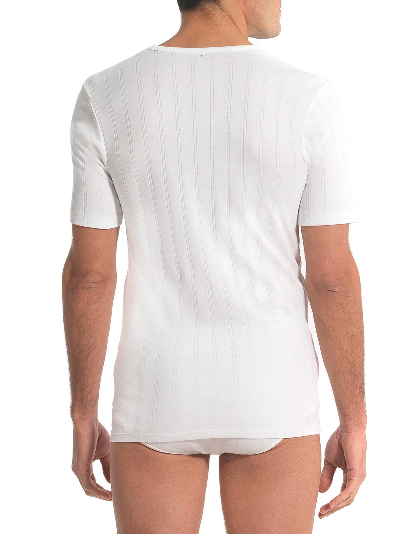 Maillots col V pur coton lot de 3