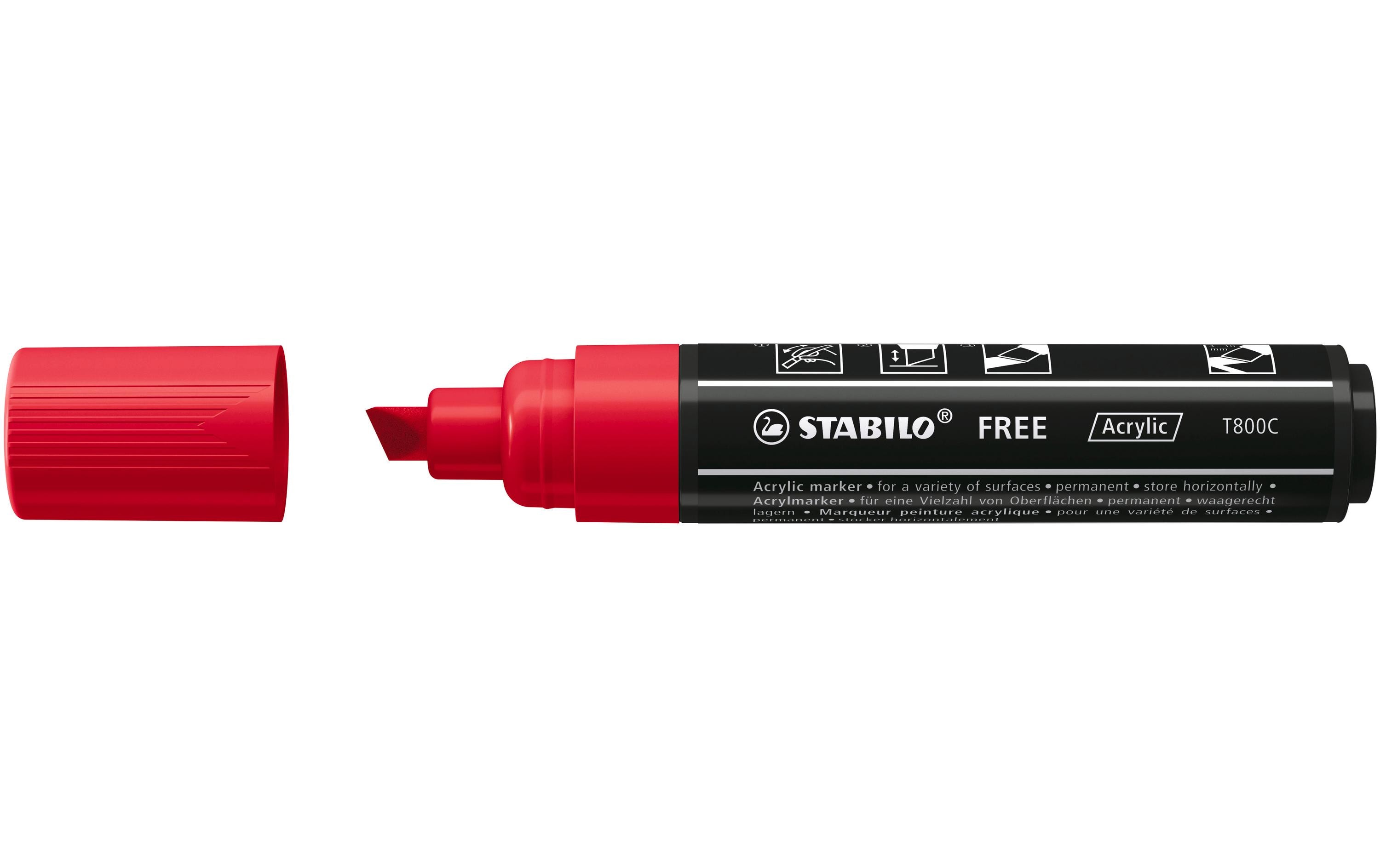 Acrylmarker Free Acrylic T800C KarminMarker mit pigmentierter, wasserbasierter Tinte