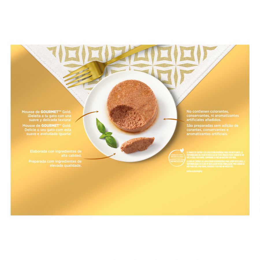 Mousse Gourmet Dourada - Vários Sabores - Pacote com Vários Produtos