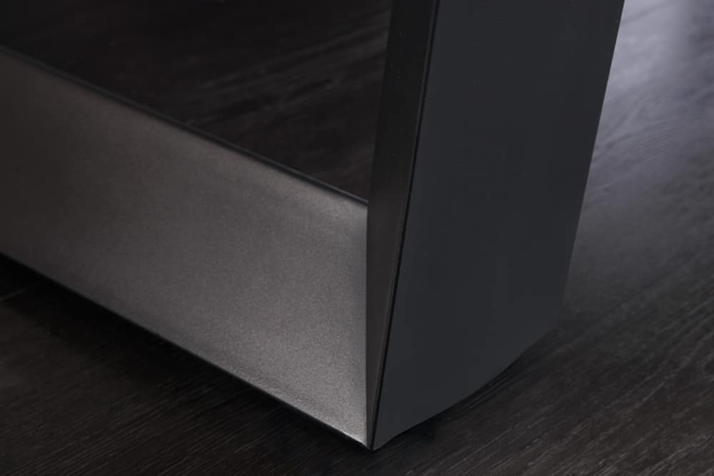 Imposanter Esstisch ZEUS 210cm natur Eiche schwarz mit U-Gestell Metall