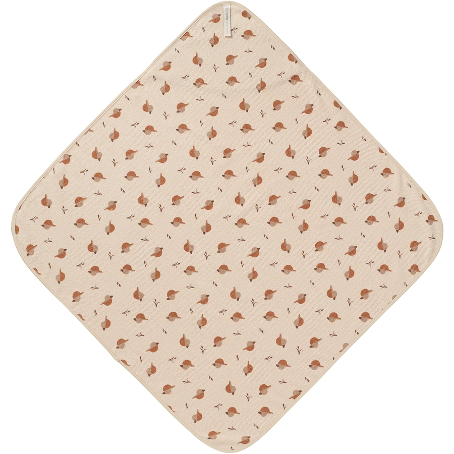 Noppies Badecape Printed duck baby hooded towel Indian Tan