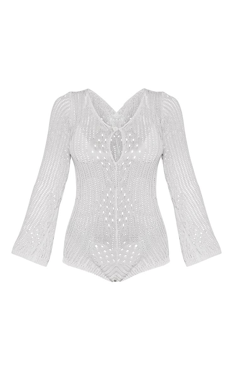 Blanc Combi-short De Plage En Crochet