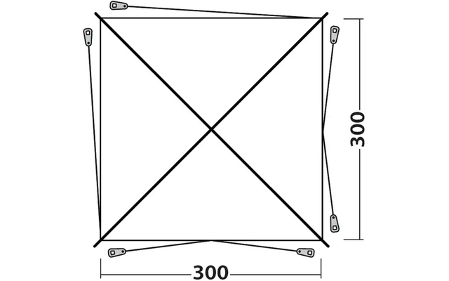 Fastlane 300 Shelter Wind und Sonnenschutz 300 x 300 x 220 cm