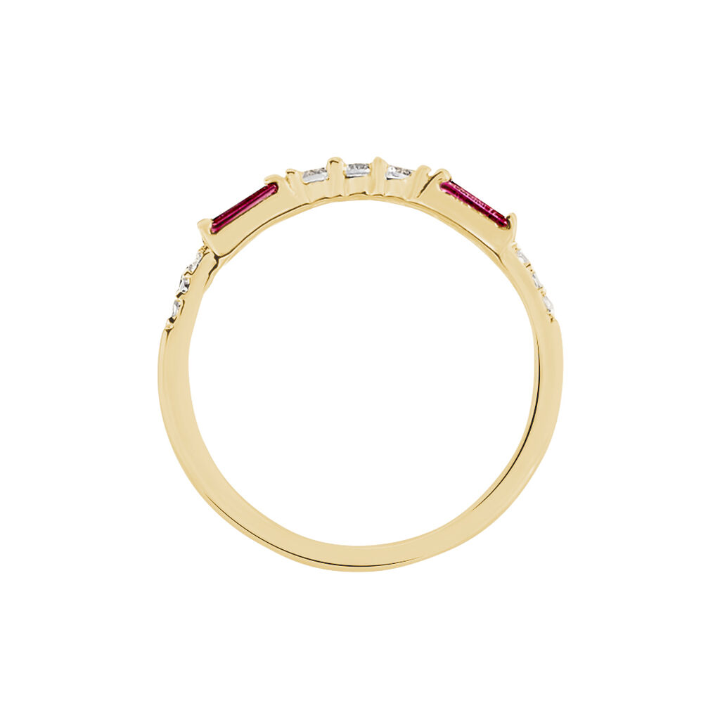 Bague Plaqué Or Jaune Calvin Oxyde De Zirconium
