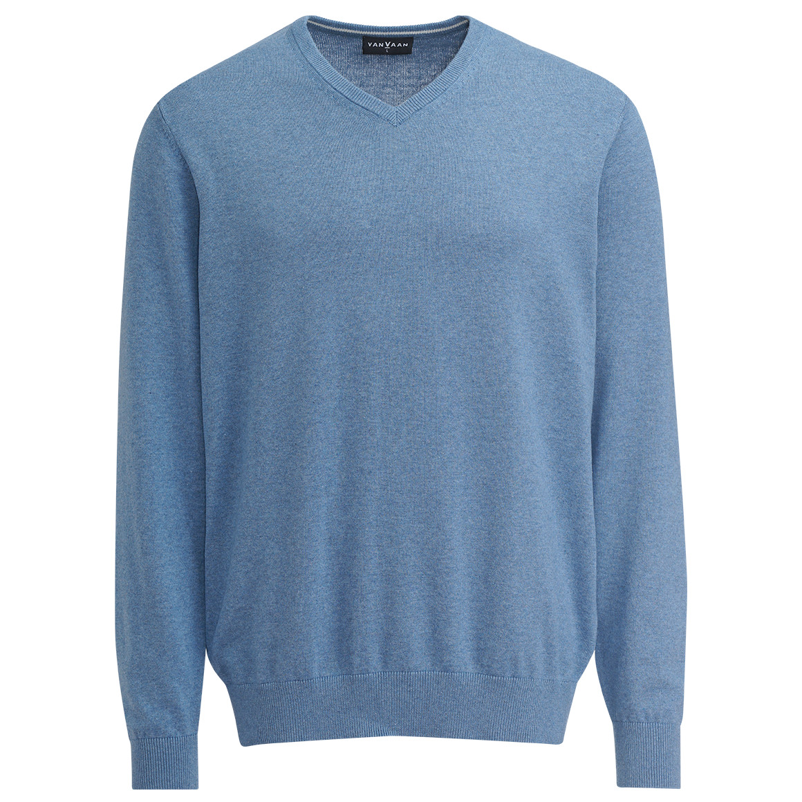 VanVaan Herren Feinstrickpullover mit V-Ausschnitt blau