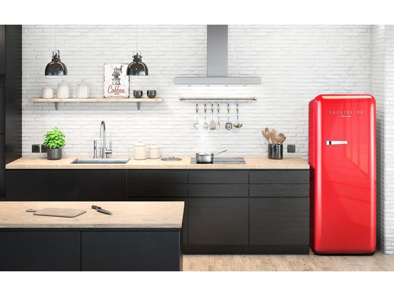 Trisa Kühlschrank Frescolino Classic Rot, Rechts Freistehender Kühlschrank