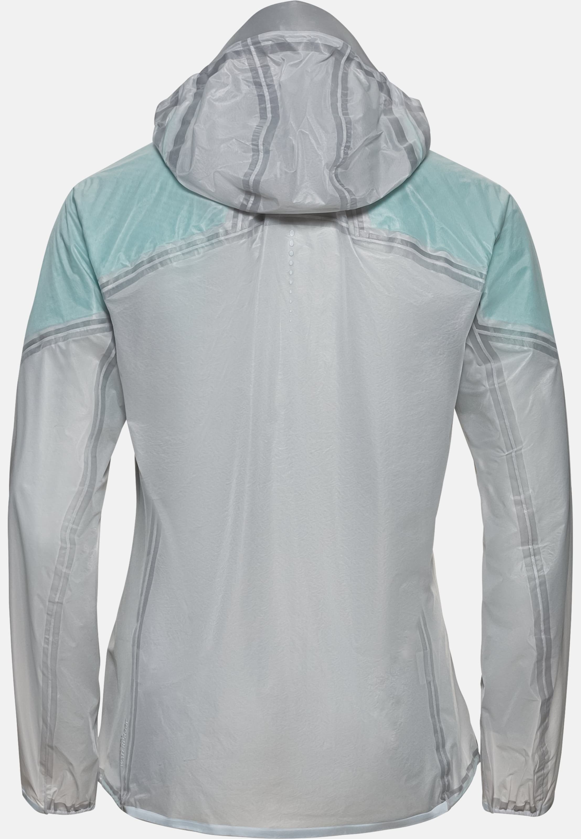 Isolierte und wasserdichte Dual Dry Performance Knit Laufjacke in odlo silver grey - polynya