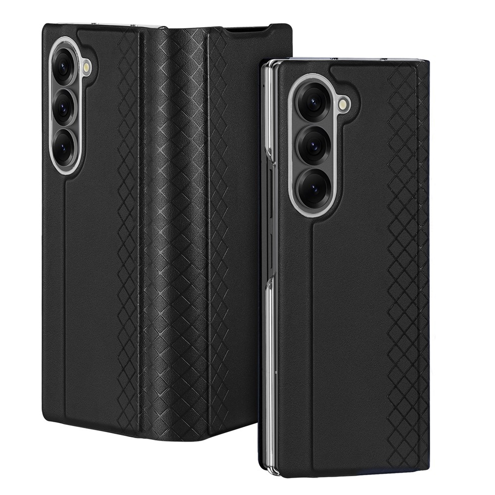 Samsung Galaxy Z Fold7 Wallet Cover Leder Tasche mit Aufstellfunktion - Schwarz