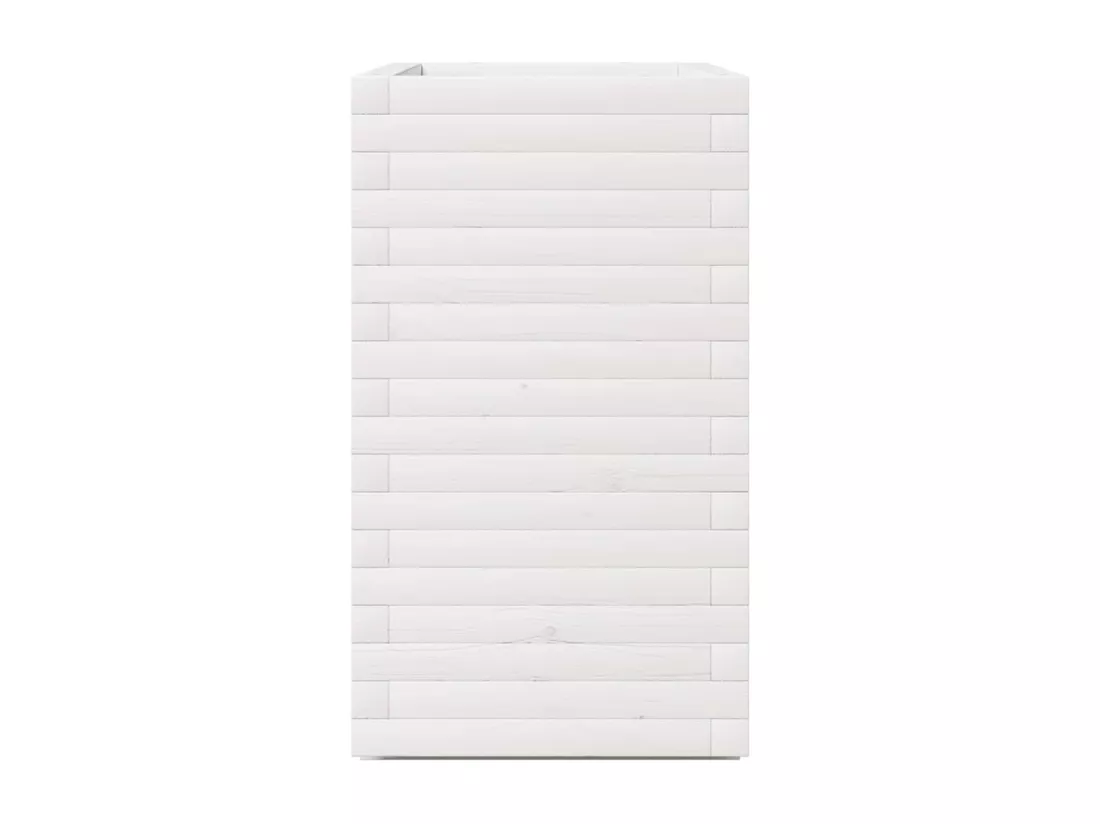 Jardinière bac lit surélevé bois blanche 70 x 40 x 72.5 cm 02_0037803