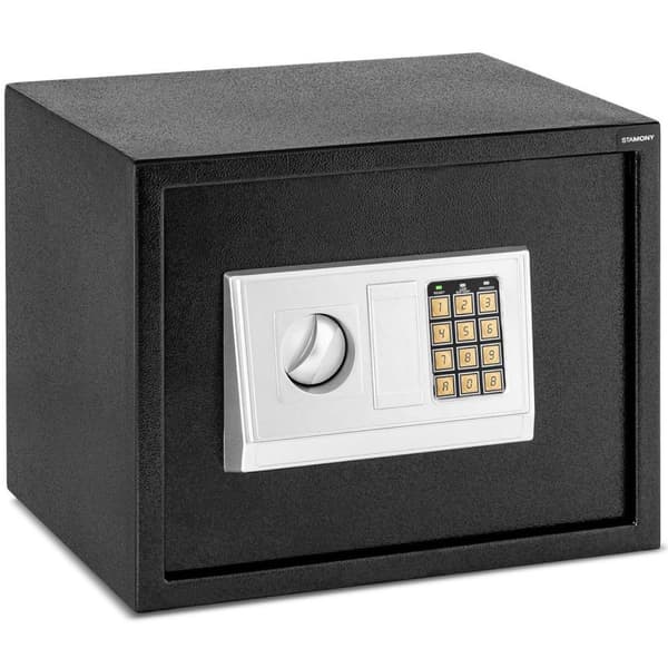 Elektronisk hjemmesafe med kode og nøkkelrom, 38x30x30 cm